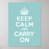 Poster Keep Calm and Carry On (Devant)
