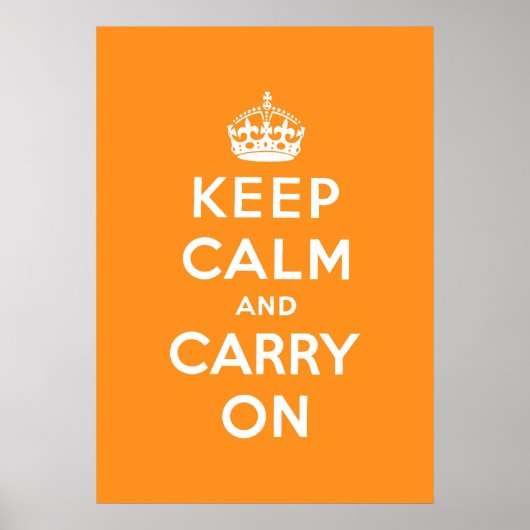 Poster keep calm and carry on original (Devant)