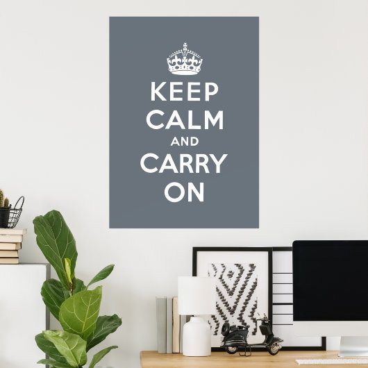 Poster keep calm and carry on original (Bureau à domicile)
