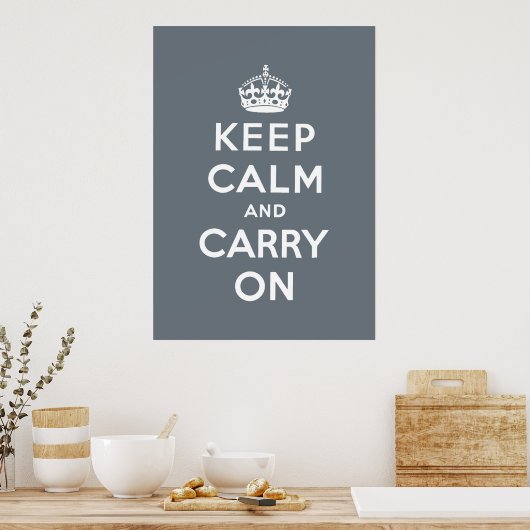 Poster keep calm and carry on original (Cuisine)