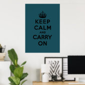 Poster keep calm and carry on original (Bureau à domicile)
