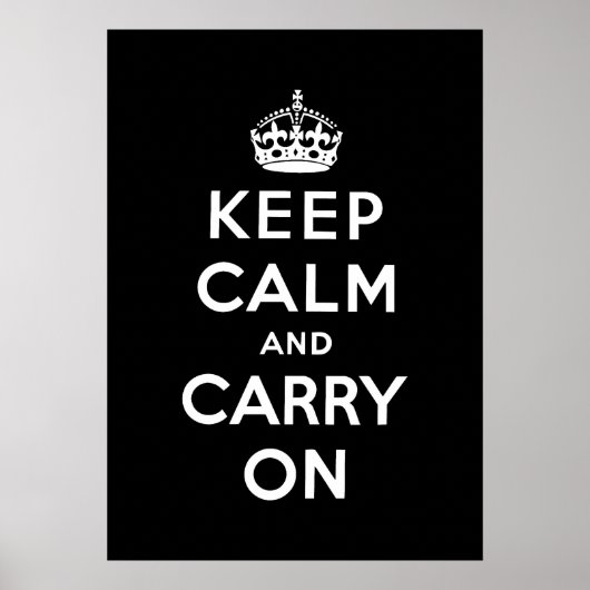 Poster keep calm and carry on Original (Devant)
