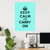 Poster keep calm and carry on Original (Bureau à domicile)