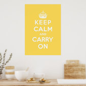 Poster keep calm and carry on original (Cuisine)