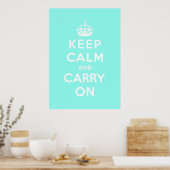 Poster keep calm and carry on original (Cuisine)