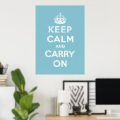Poster keep calm and carry on original (Bureau à domicile)