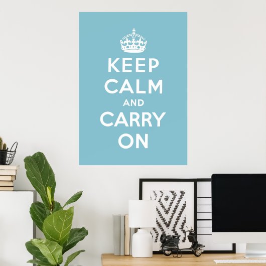 Poster keep calm and carry on original (Bureau à domicile)
