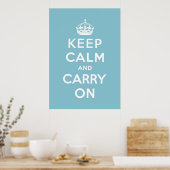 Poster keep calm and carry on original (Cuisine)