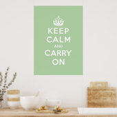 Poster keep calm and carry on original (Cuisine)