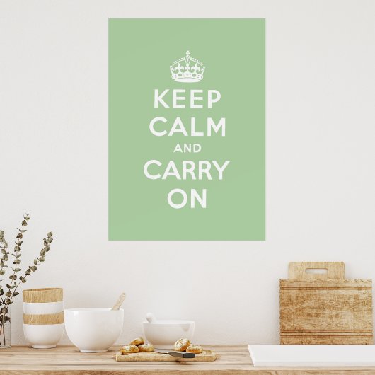 Poster keep calm and carry on original (Cuisine)