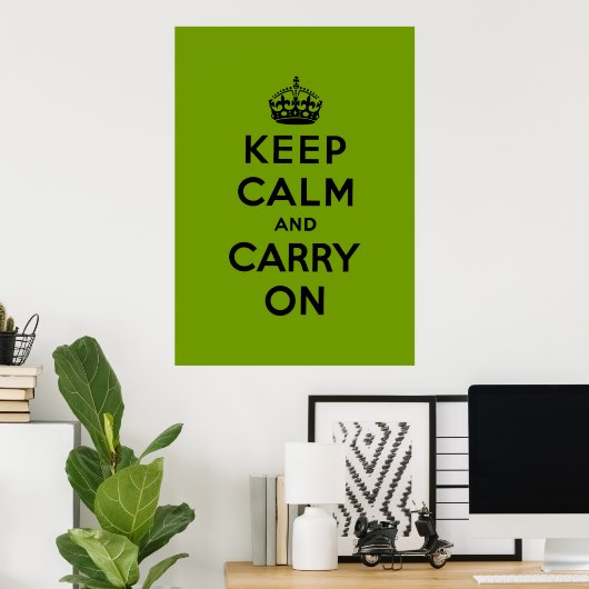 Poster keep calm and carry on original (Bureau à domicile)