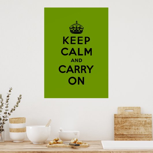 Poster keep calm and carry on original (Cuisine)