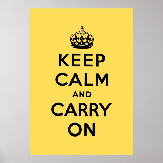 Poster keep calm and carry on original (Devant)