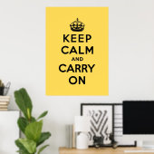 Poster keep calm and carry on original (Bureau à domicile)