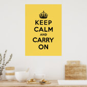 Poster keep calm and carry on original (Cuisine)