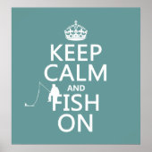 Poster Keep Calm and Fish On (Devant)