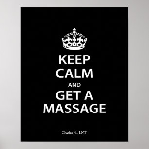 Poster Keep Calm and Get a massage
