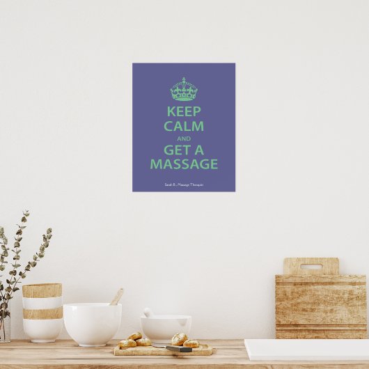 Poster Keep Calm and Get a massage (Cuisine)