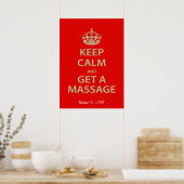 Poster Keep Calm and Get a massage (Cuisine)