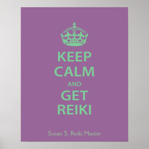Poster Keep Calm and Get Reiki