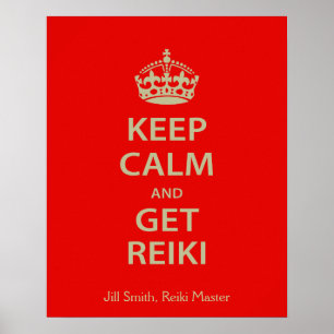 Poster Keep Calm and Get Reiki