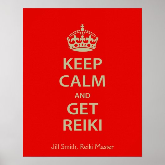 Poster Keep Calm and Get Reiki (Devant)