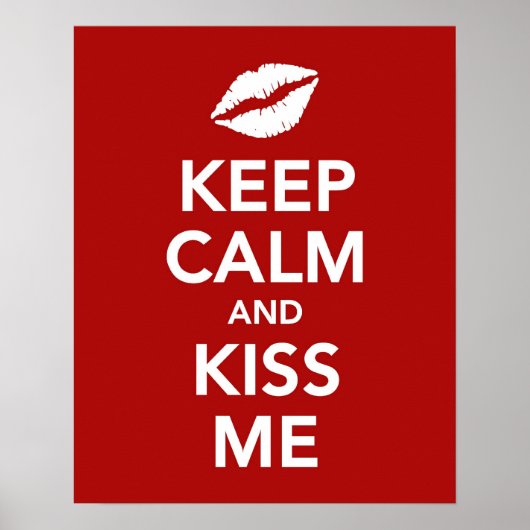 Poster Keep Calm and Kiss Me (Devant)