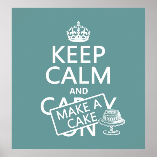 Poster Keep Calm and Make a Cake (Devant)