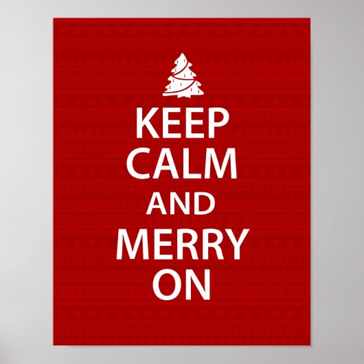 Poster Keep Calm and Merry On (Devant)