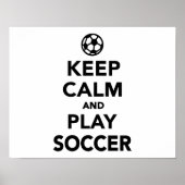 Poster Keep calm and play Soccer (Devant)