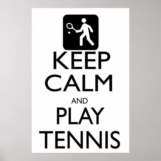 Poster Keep Calm and Play Tennis (Devant)
