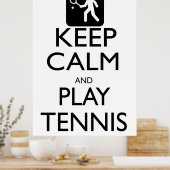 Poster Keep Calm and Play Tennis (Cuisine)