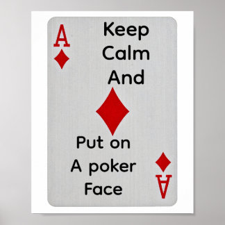 Poster Keep calm and put on a poker face