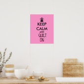 Poster Keep Calm and Quilt On Sewing Thimble Needles (Cuisine)