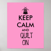 Poster Keep Calm and Quilt On Sewing Thimble Needles (Devant)