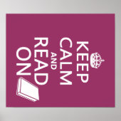 Poster Keep Calm and Read On (Devant)