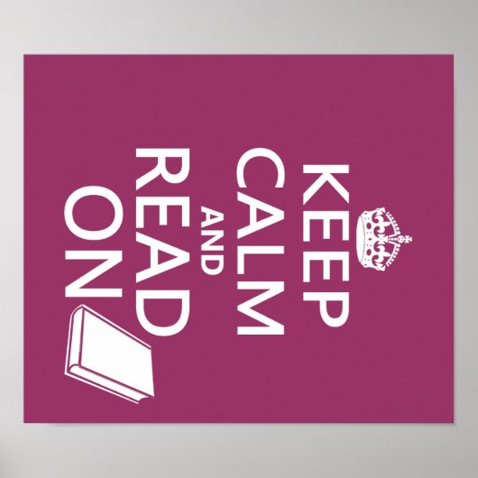 Poster Keep Calm and Read On (Devant)