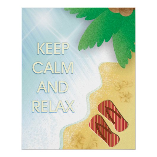 Poster Keep calm and relax. (Devant)