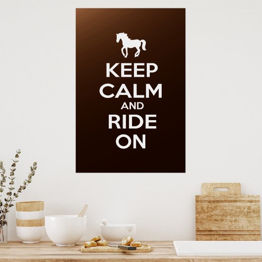Poster Keep Calm and Ride On (Cuisine)