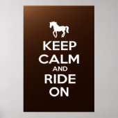 Poster Keep Calm and Ride On (Devant)