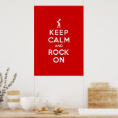 Poster Keep calm and rock on (Cuisine)