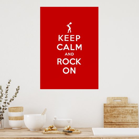 Poster Keep calm and rock on (Cuisine)