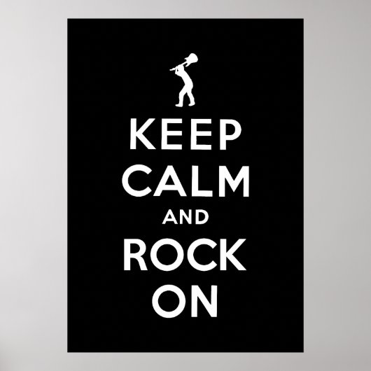 Poster Keep calm and rock on (Devant)
