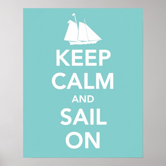 Poster Keep Calm and Sail On (Devant)