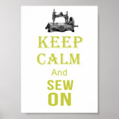 Poster Keep Calm and sew On (Devant)