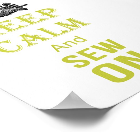 Poster Keep Calm and sew On (Coin)