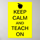Poster Keep Calm and TEACH On (Devant)