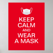 Poster keep calm and wear a mask (Devant)