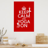 Poster Keep Calm and Yoga On (customize colors) (Cuisine)