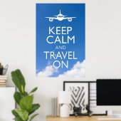 POSTER KEEP CALM ET TRAVEL (Bureau à domicile)